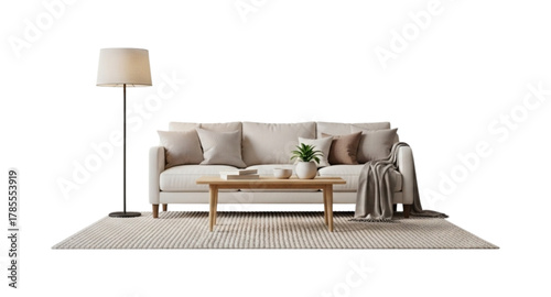 modern living room with sofa
