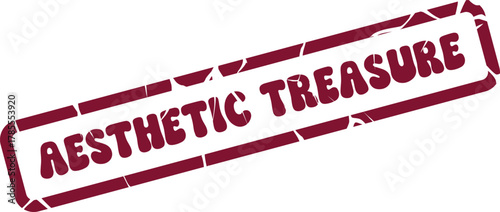 Authentic Aesthetic Treasure Rubber Stamp Mark for Distinctive Branding and Identity Elements