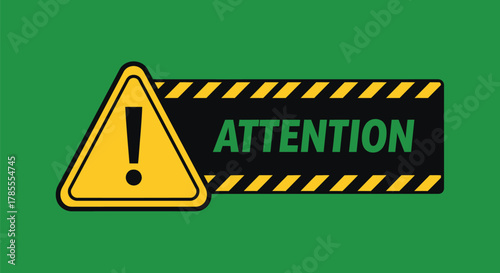 Urgent warning sign demands attention for important alerts and safety notices