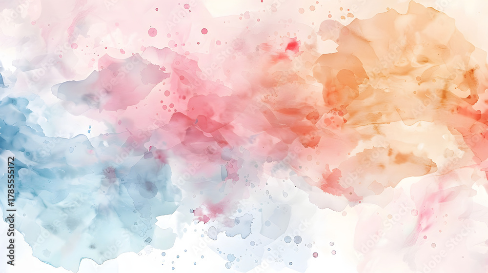 Fototapeta premium abstract watercolor splatter pastel tones