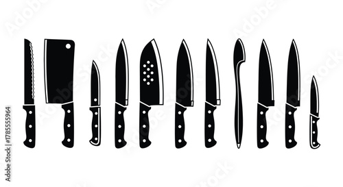 Professional kitchen knife set for culinary excellence and food preparation