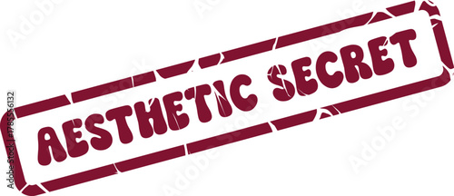Aesthetic Secret bold rubber stamp suggests an exclusive discovery of beauty and style