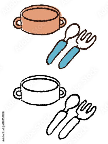 手描きの赤ちゃん食器