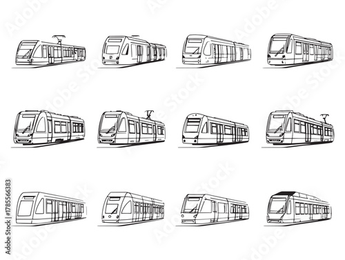 Light Rail Train Line Art Movement