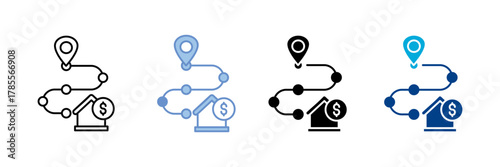 Asset Tracking  Icon Set Multiple Style Collection