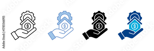 Asset Management Icon Set Multiple Style Collection