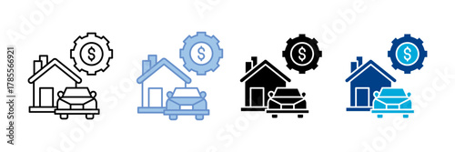 Asset Management Icon Set Multiple Style Collection