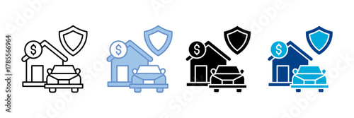  Protection  Icon Set Multiple Style Collection