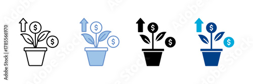  Investment  Icon Set Multiple Style Collection