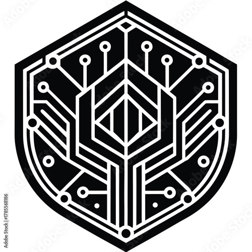 shield with celtic ornament