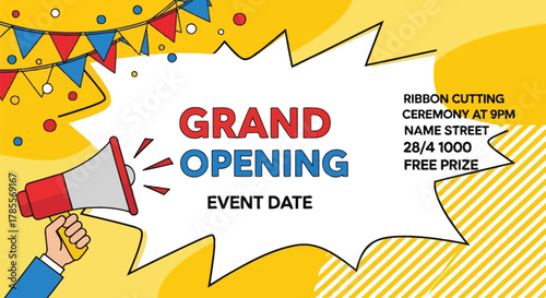 Announce your grand opening with vibrant fanfare and exciting prizes