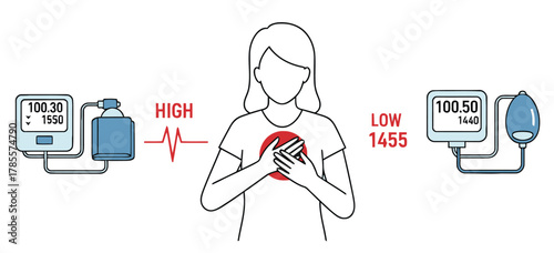 High and Low Blood Pressure Heart Problem