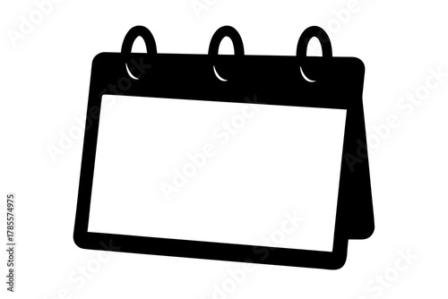 Minimal Blank Calendar Icon Vector Design