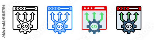 Web Deployment Icon Collection Set Multiple Style