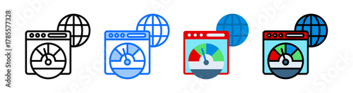 Web Perfomance Icon Collection Set Multiple Style
