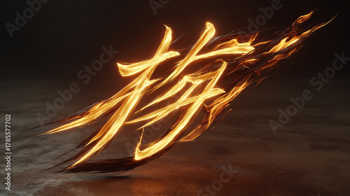 Heritage shines through in this stunning Chinese script illuminated by light, creating captivating visual experience