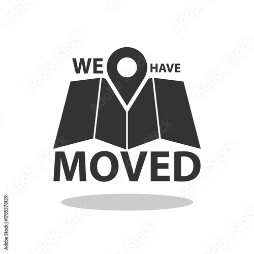 We have moved icon with shadow