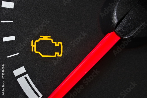 Engine malfunction indicator in a car