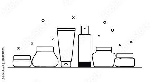 Vibrant skincare product collection with colorful packaging and modern design