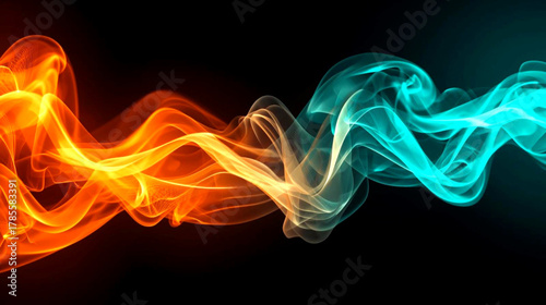 Dynamic burst of vibrant multi-colored paint exploding outwards on a bright yellow background, creating an abstract and energetic visual