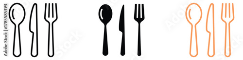 Cutlery icon vector. dining, stylish restaurant menus symbol. vector illustration.