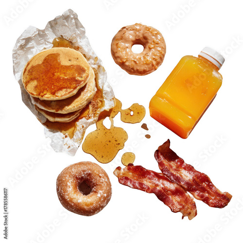 Golden Pancakes With Maple