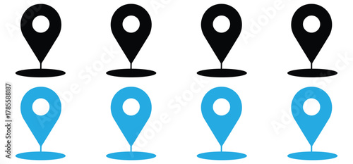 Location or map pin icon symbol.Find local business location with map pin for easy navigation,Set Of Address place icon symbol. Location icon collection. Vector Illustration.