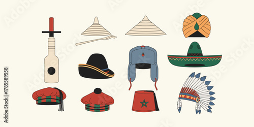 Collection of Cultural Hats A World of Headwear Diversity