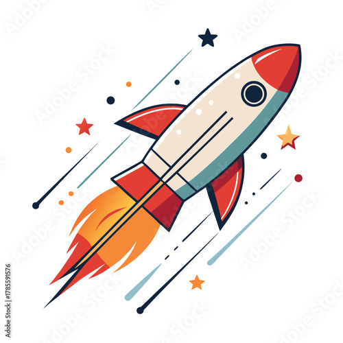 Dynamic Rocket Launch with Speed Trails - Startup Progress