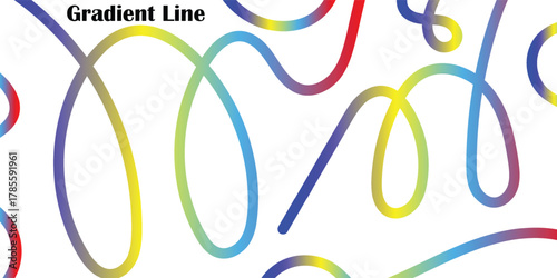Colorful Abstract Wavy Line Art Background