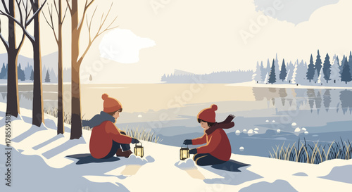 Golden Noon on the Ice