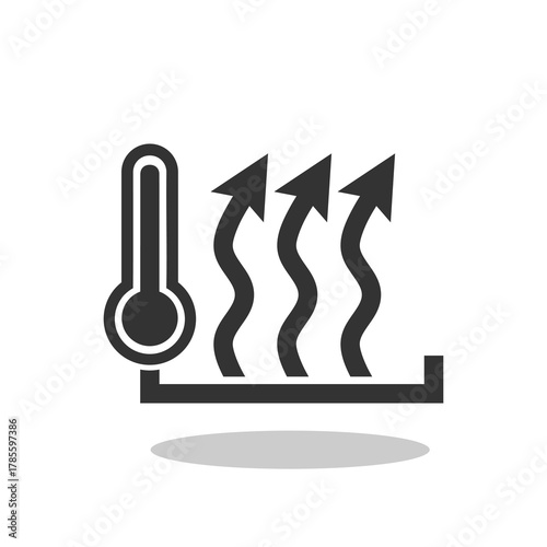 Simple Heat icon with shadow