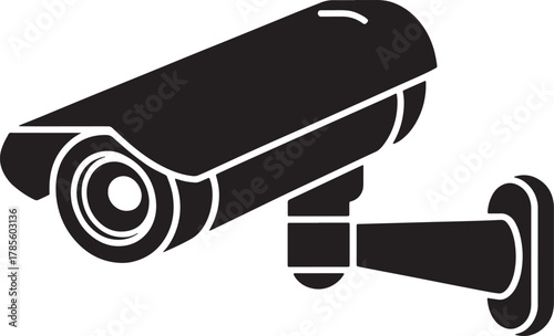 Security camera vigilance device for video surveillance with a ceiling mount vector