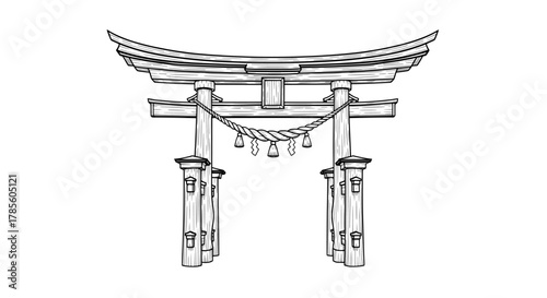 Torii gate illustration