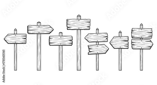 Signpost wood board collection