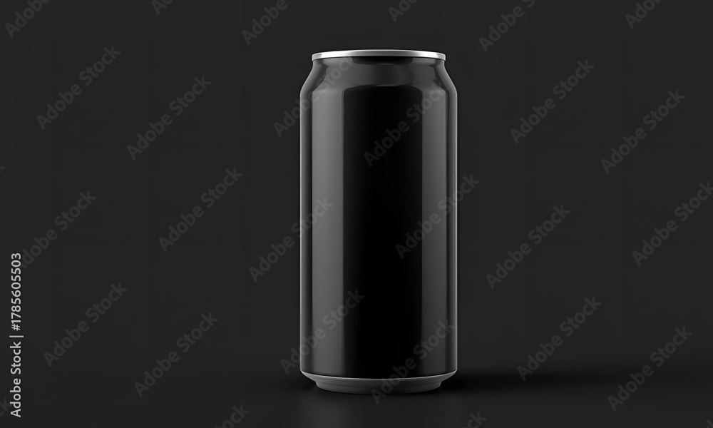 Fototapeta premium Can Mockup on Dark Background