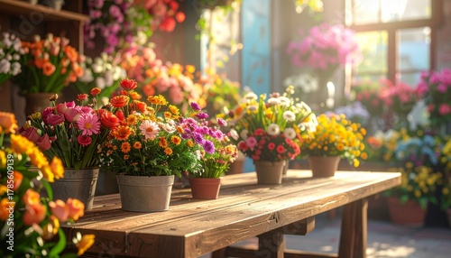 Wallpaper Mural Colorful tulip flowers blooming in a spring garden with green leaves and grass Torontodigital.ca