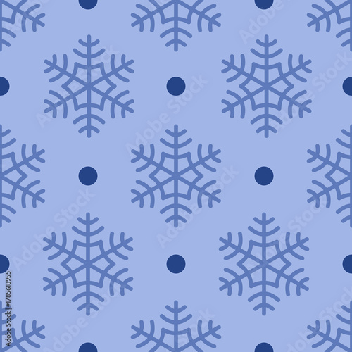 snowflake winter background seamless pattern