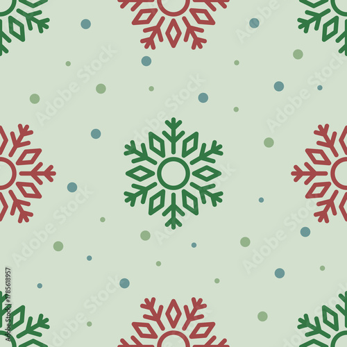 snowflake winter background seamless pattern