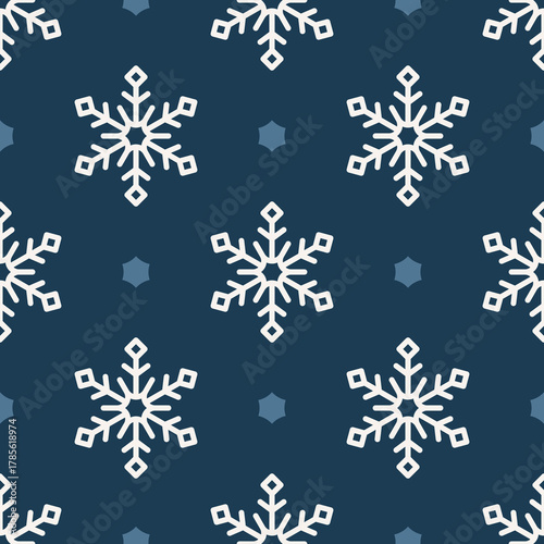 snowflake winter background seamless pattern