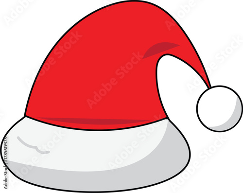red hat of santa clause vector illustation_chirtsmas hat vector
