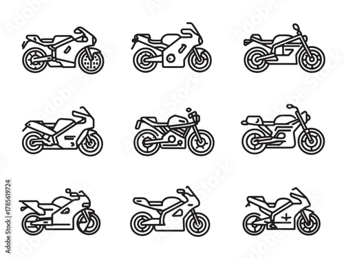Motorbike Silhouette Line Art Adventure Freedom Ride