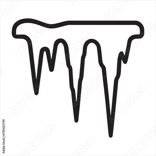 Minimalist icicle outline icon