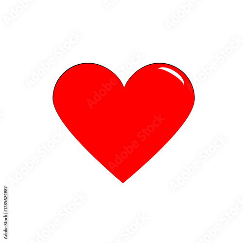 Simple Flat Red Heart with Black Outline Valentine Decoration Element Free Download Simple Flat Red Heart with Black Outline Valentine Decoration Element - GFXLoad