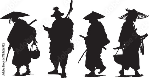 Samurai in Disguise Silhouette Collection