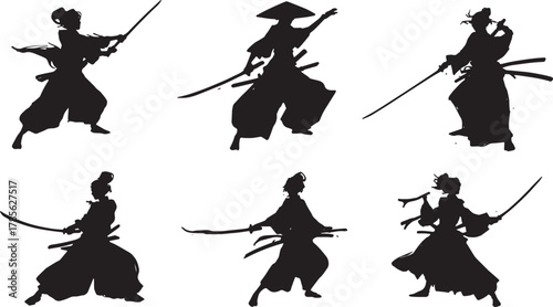 Female Samurai (Onna-bugeisha) Silhouette Pack
