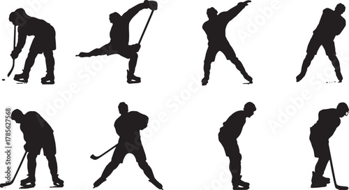 Christmas Holiday Ice Skater Silhouette Collection