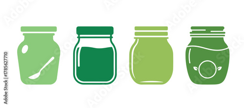 jar icon. symbol for food preservation and jam. isolated vector image in a simple style

