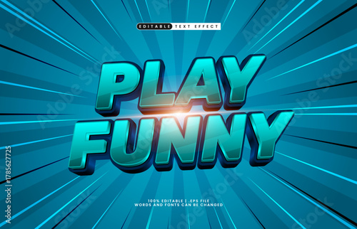 play funny editable text effect for e-sport and streaming banner