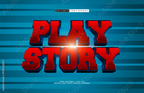 play story editable text effect for e-sport and streaming banner